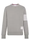 Thom Browne Classic Sweatshirt In Classic Loopback In Grey