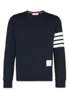 Thom Browne Engineered 4-bar Cotton Sweatshirt In Blue