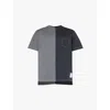 Thom Browne Two-tone Cotton T-shirt In Fun Mix