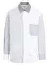 Thom Browne White Cotton Funmix Oversized Long Sleeve Shirt In White