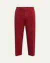 Thom Browne Men's Garment-dyed Chino Pants In Red