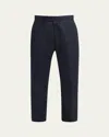 Thom Browne Slim-leg Flannel Trousers, Medium Gray In Navy