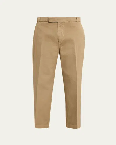 Thom Browne Men's Garment-dyed Chino Pants In Brown