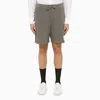 THOM BROWNE MEN'S GREY COTTON BERMUDA SHORTS FOR SS24