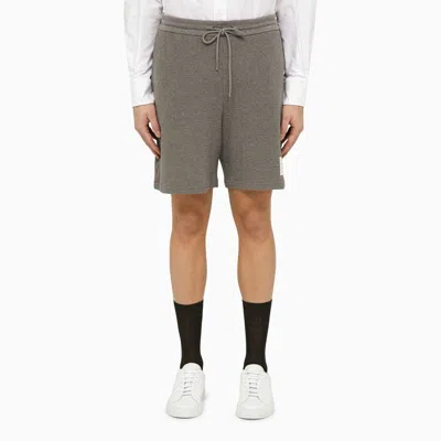 THOM BROWNE MEN'S GREY COTTON BERMUDA SHORTS FOR SS24