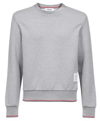 THOM BROWNE MEN'S GREY CREW-NECK SWEATSHIRT FOR FW22