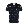 Thom Browne Dachshunds Embroidered Cotton T-shirt In Blue