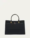 Thom Browne Men's Large Duet Tote In Pebble Grain Leather