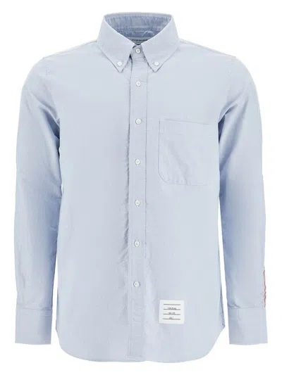 THOM BROWNE MEN'S LIGHT BLUE PATCH POCKET OXFORD SHIRT