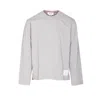 Thom Browne Rey Oversized Long Sleeves Top In Gray