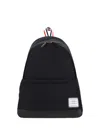 Thom Browne Black Poly Twill Multipocket Backpack In Black