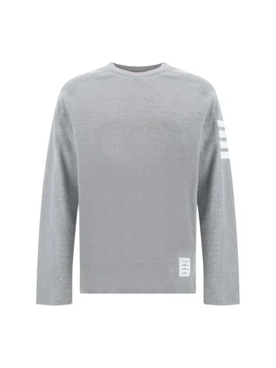 Thom Browne Grey 4-bar Stripe Sweatshirt