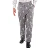 Thom Browne Animal-embroidered Cropped Trousers In Gray