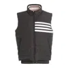 Thom Browne Full Zip Field Vest In Grey