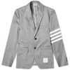 Thom Browne Cotton Gabardine Blazer In Grey