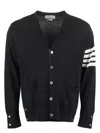 Thom Browne Men's Merino Wool Cardigan In Black