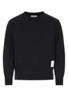 Thom Browne Rwb Stripe Blue Sweatshirt In Black