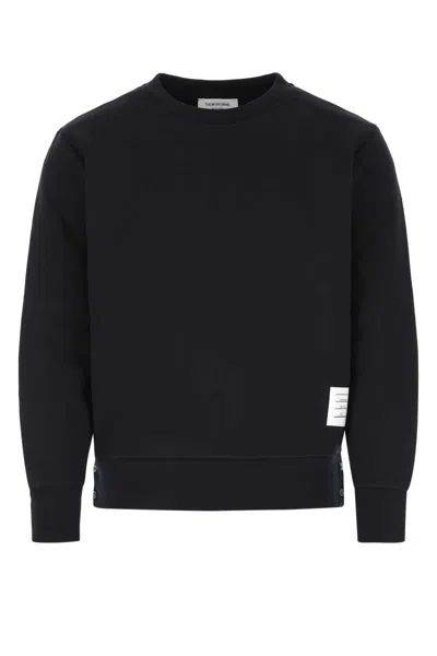 Thom Browne Men Midnight Blue Cotton Sweatshirt