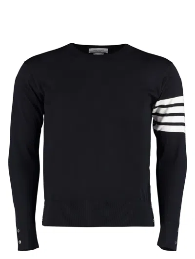 THOM BROWNE MEN'S MIDNIGHT WOOL SWEATER