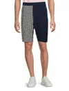 Thom Browne Men's Mixed-media Wool Shorts In Navy