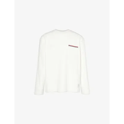 Thom Browne Mens Natural White Oversized Cotton-jersey Sweatshirt