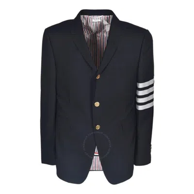 Thom Browne Men's Navy Plain Weave 4-bar Classic Sport Coat In Blue