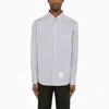 Thom Browne Men's Navy/white Striped Poplin Shirt In Blue