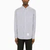 Thom Browne Striped Shirt In Blue