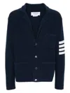 Thom Browne Notched-lapels Drop-shoulder Cardigan In 420