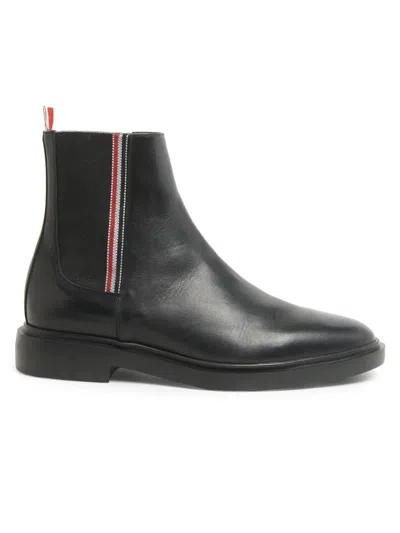 Thom Browne Men's Novelty Leather Chelsea Boots In Black