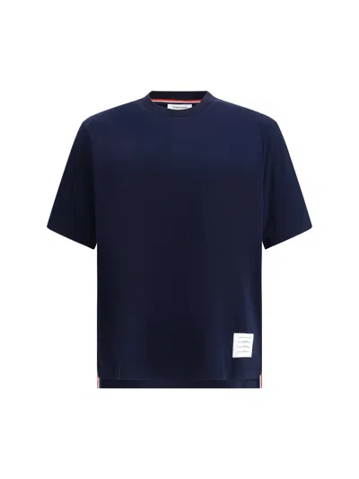 Thom Browne Men Oversized T-shirt In Blue