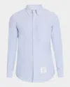 Thom Browne Straight Fit Button Down Shirt In Open Blue