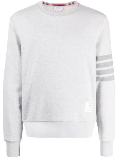Thom Browne Men's Pale Grey 4-bar Motif Sweater For Ss24 In Gray