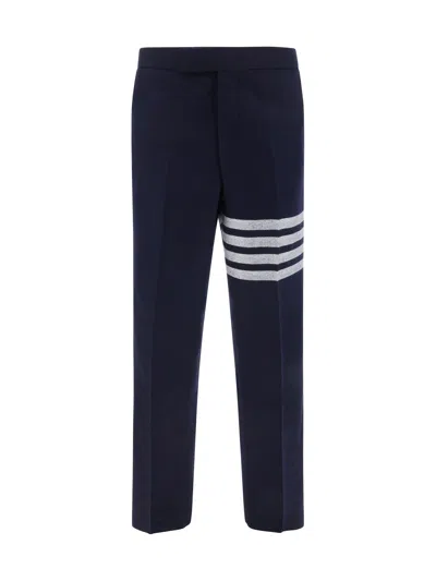 Thom Browne Navy 4-bar Trousers In Blue