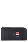 Thom Browne Men's Pebble Grain Leather Cardholder In Nero