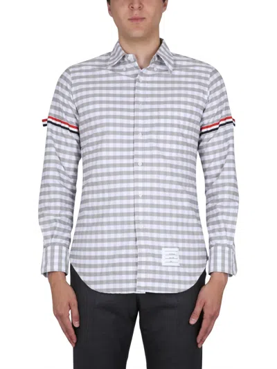 Thom Browne Gray Armband Classic Shirt In Multi