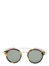 Thom Browne Men's Tortoise Acetate And Titanium Round Sunglasses | Ues804ag0003 In Brown