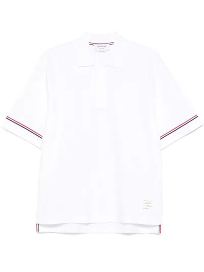 Thom Browne Cotton Rugby Polo Men In White