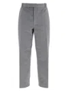 Thom Browne Medium Grey Cotton Chino Utility Pants In 035