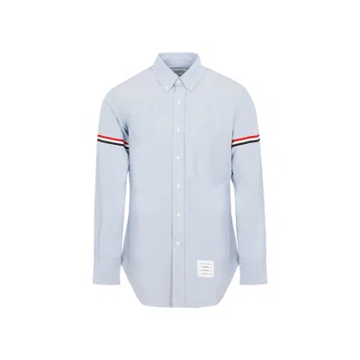 THOM BROWNE MEN'S RWB STRIPE COTTON SHIRT