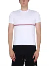 Thom Browne Double-stripe Cotton T-shirt In Multi