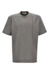 Thom Browne Rwb Ribbed T-shirt In Gray