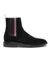 Thom Browne Elastic-panel Suede Boots In Multi