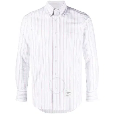 Thom Browne University-stripe Long-sleeve Shirt In Weiss