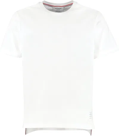 Thom Browne Crew-neck Cotton T-shirt In White