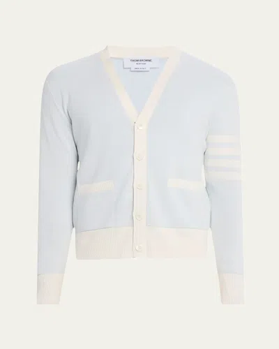 THOM BROWNE MEN'S SLEEVE-STRIPE KNIT CARDIGAN
