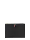 Thom Browne Men Small Document Holder In Black