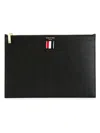 Thom Browne Small Grained Leather Document Holder In Nero