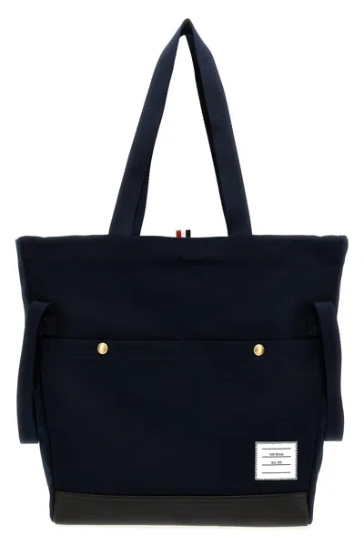 Thom Browne Men 'snap Pocket' Shopping Bag In Blue