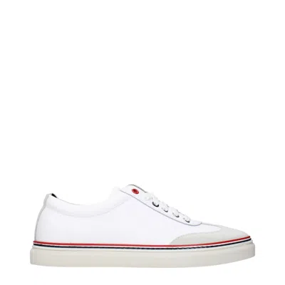 Thom Browne Men's Sneakers White/light Gray Leather